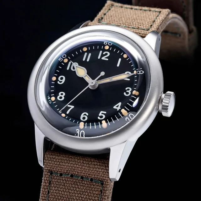 Tandorio THORN SHY040 A11 Titanium Pilot Watch Military Retro NH35 AR Sapphire Luminous bu
