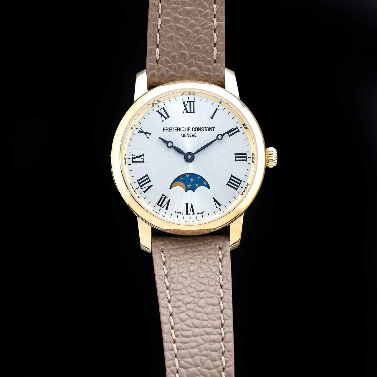 Frederique Constant Classics Slimeline Moonphase 30mm 210009N34976 30 mm kol saati