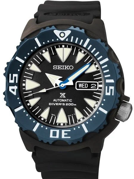 Seiko Prospex Blue Bezel Monster with 4R36, 24-Jewel Automatic Movement #SRP581 kol saati