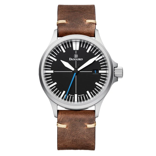 Damasko Swiss DS30 Automatic Watch with a 39mm Bead-Blasted Submarine Steel Case #DS30-BLU