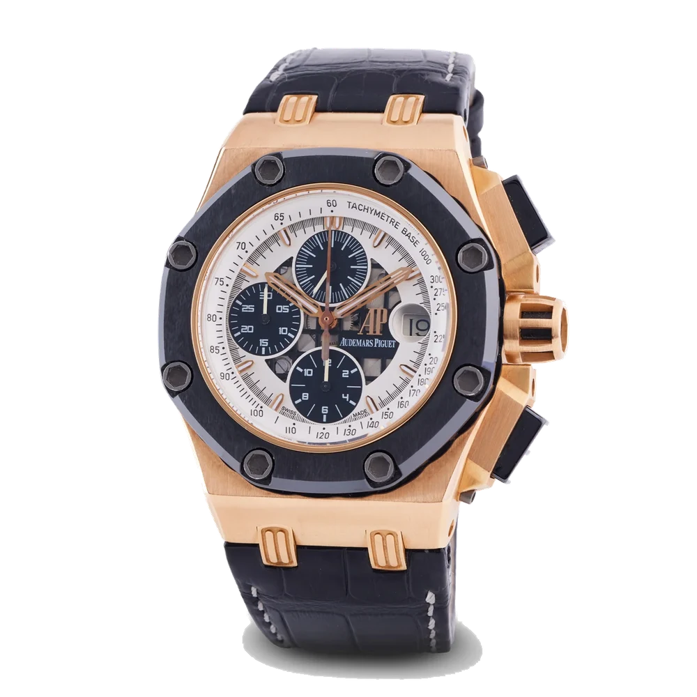 Audemars Piguet AUDEMARS PIGUET REF. 26078RO.OO.D002CR.01, ROYAL OAK OFFSHORE RUBENS BARRICHELLO, 18K PINK GOLD, LIMITED 0418/0500 kol saati