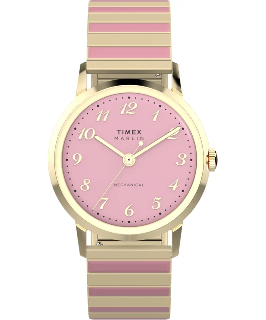 Timex Marlin® Hand-Wound 34mm Stainless Steel Expansion Band Watch TW2W44500VQ kol saati