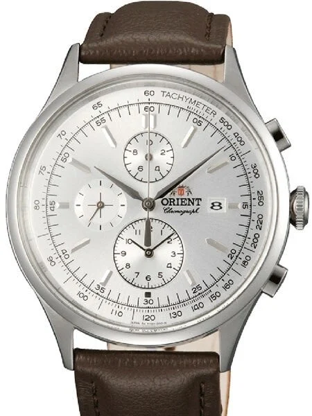 Orient Scratch and Dent - Monterey Quartz Chronograph with 12-Hour Totalizer and Tachymeter #TT0V004W-SND1 kol saati