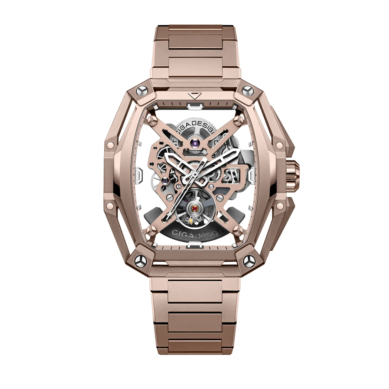 CIGA Design Skeleton Automatic Watch Hunter Vintage Z035-RE01-8RE kol saati