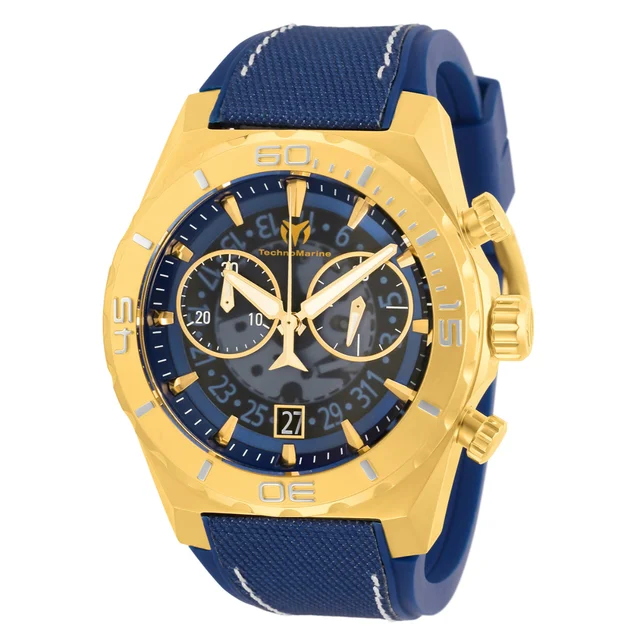 Invicta TechnoMarine Reef Shark Swiss Ronda Z50 Caliber Watch - 48mm, Blue (TM-519009) kol