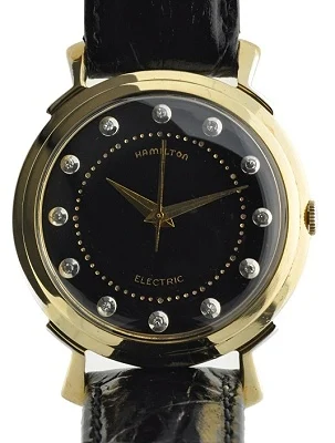 Hamilton Electric Van Horn With Diamond Dial Worn On Magic C 35 mm kol saati