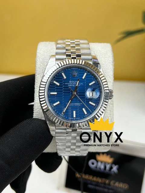 Rolex Date just II 41mm Motif Blue Dial – Swiss 3235 movemen kol saati