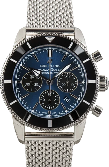 Breitling Steel Superocean Heritage B01 Chronograph 44 Blue Dial AB0162121C1A1 kol saati