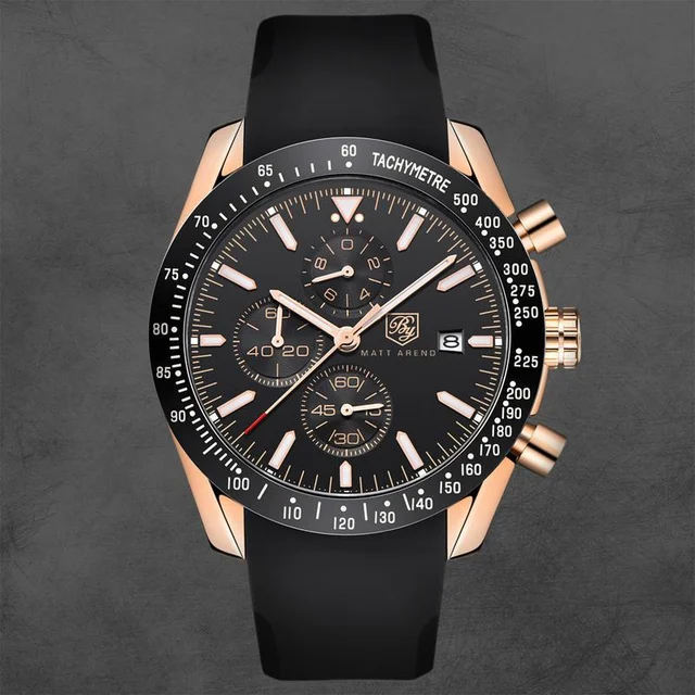 Matt Arend Velocity Rose-gold - Black MA 864 Velocity Rose-gold - Black kol saati