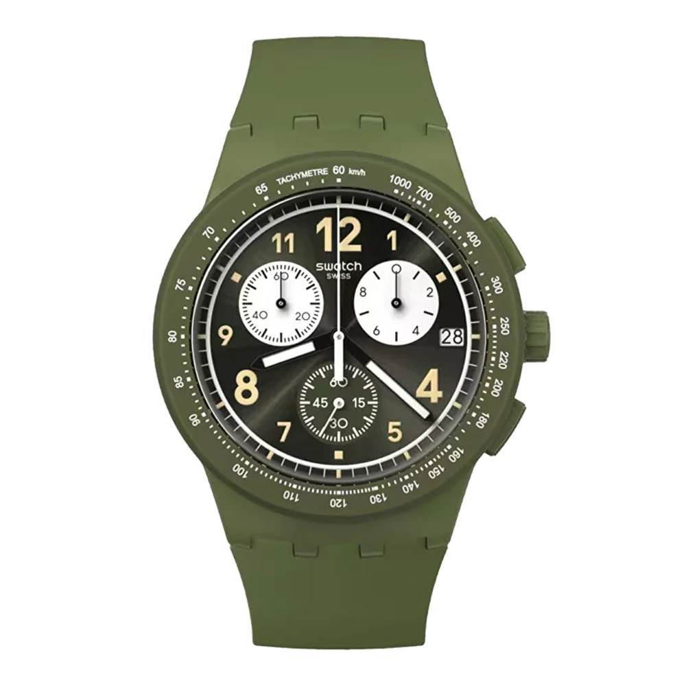 Swatch Nothing Basic About Green SUSG406 42 mm kol saati