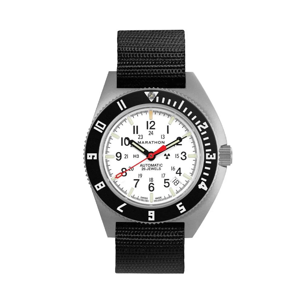Marathon SSNAV-D Arctic Edition 41mm - White on Ballistic Nylon Strap WW194030SS-0501 41 mm kol saati