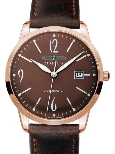 Graf Zeppelin Flatline Swiss Automatic Dress Watch #7352-5 kol saati