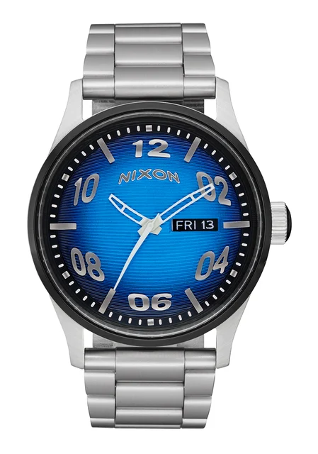 Nixon US Sentry Stainless Steel - Fisheye / Silver / Polar Blue A356-5320-00 kol saati