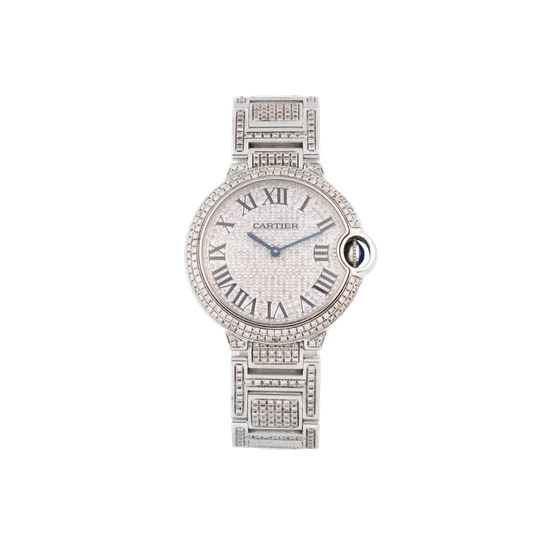 Cartier CARTIER, REF. 3005, BALLON BLEU, AFTER-MARKET DIAMONDS, STEEL kol saati