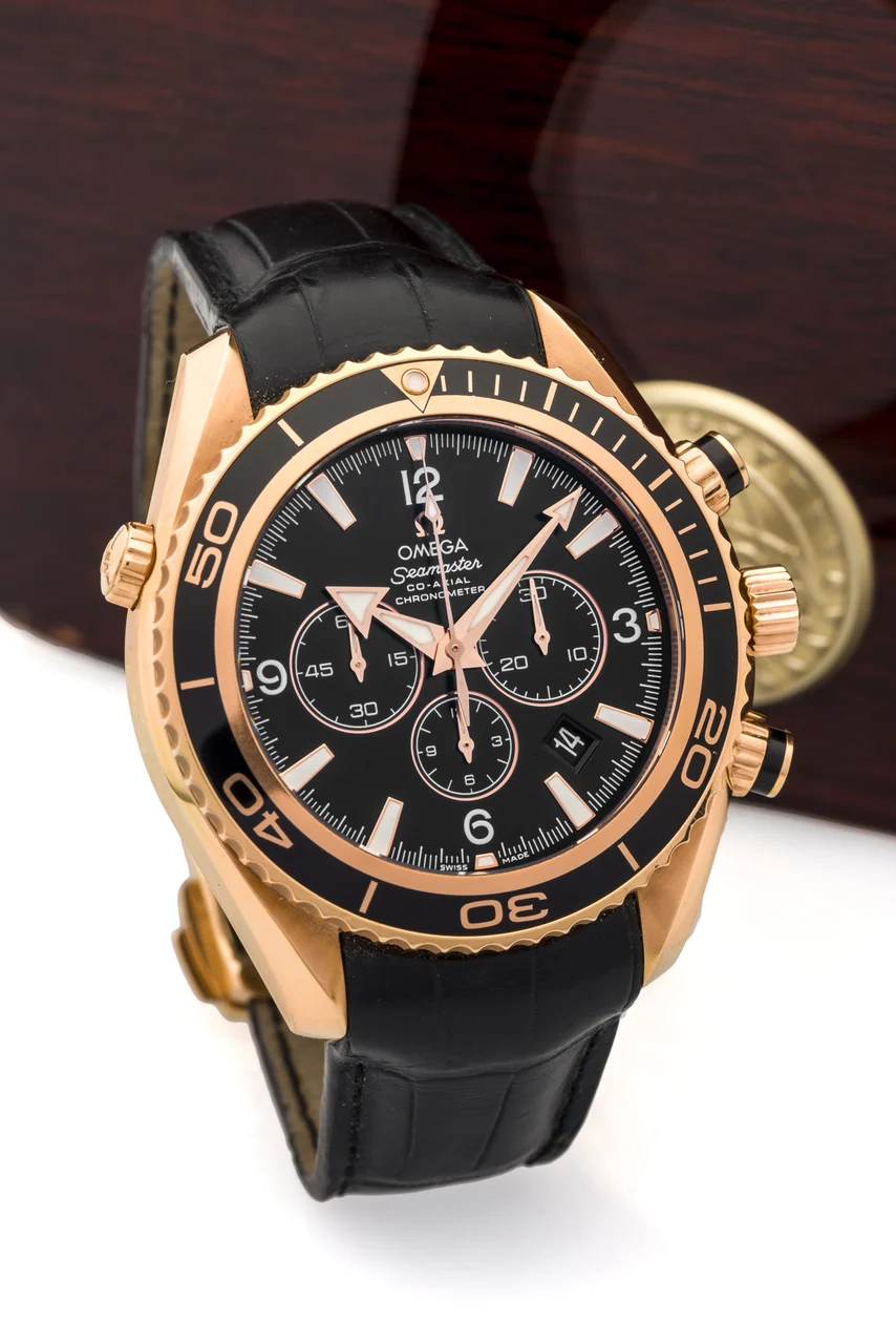 OMEGA Planet Ocean Chronograph, Pink Gold 2226.3465001001 kol saati