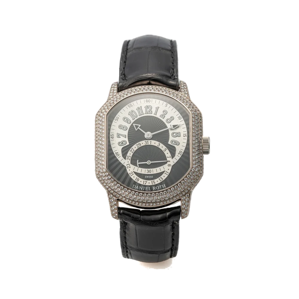 Daniel Roth DANIEL ROTH, REF. 807.L.60, JUMPING HOUR, DATE, DIAMOND, WHITE GOLD kol saati
