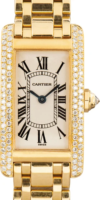 Cartier Tank Americaine WB7012K2 Diamond Case kol saati