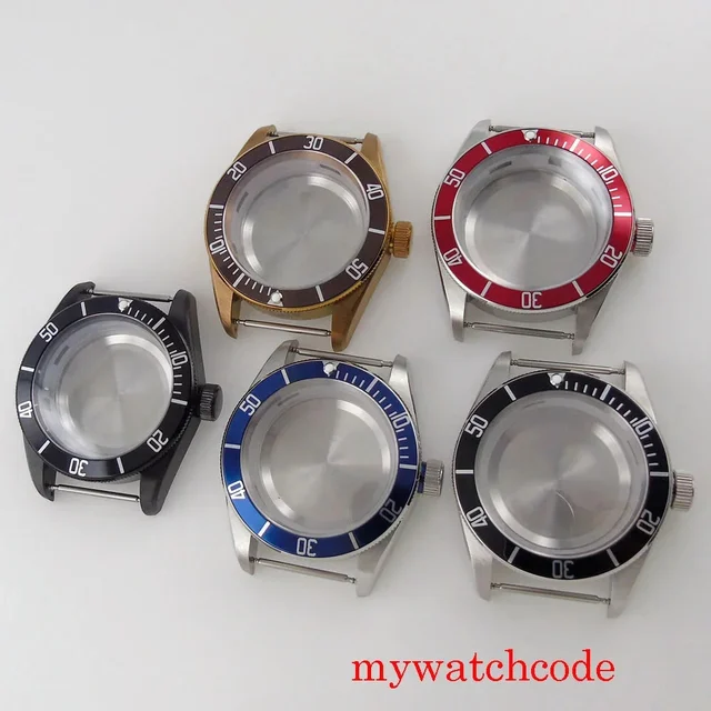 Tandorio Diver Watch Case BB58 Black Bay Sapphire Crystal Alloy Insert for NH34 NH35 NH36 