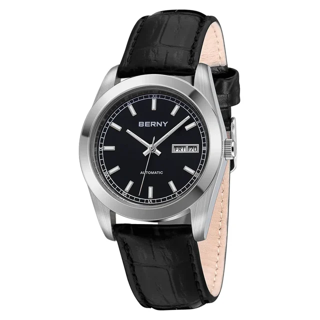 BERNY Men Automatic Dress Watch Day Date-AM009M AM009M-B kol saati