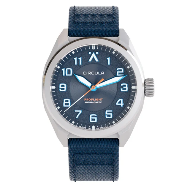 Circula ProFlight Automatic Pilot Watch with Blue Dial #PFE-SS-BB kol saati