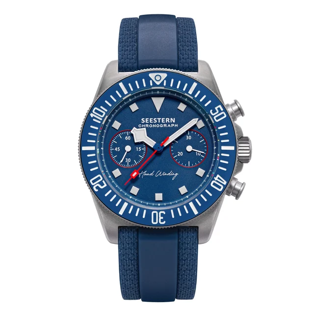 Sugess Seestern Chrono S443 Chronograph Blue Dial ST19 Movement Lumed seestern-chrono-s443