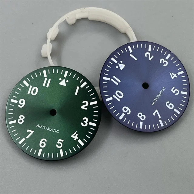 Tandorio Watch Dial White Black Blue Dial Green Luminous Fit TMI NH35 NH36 ETA2824 Mingzhu