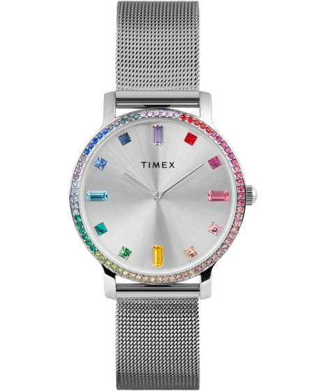 Timex Transcend 34mm Mesh Bracelet Watch TW2W19100 kol saati