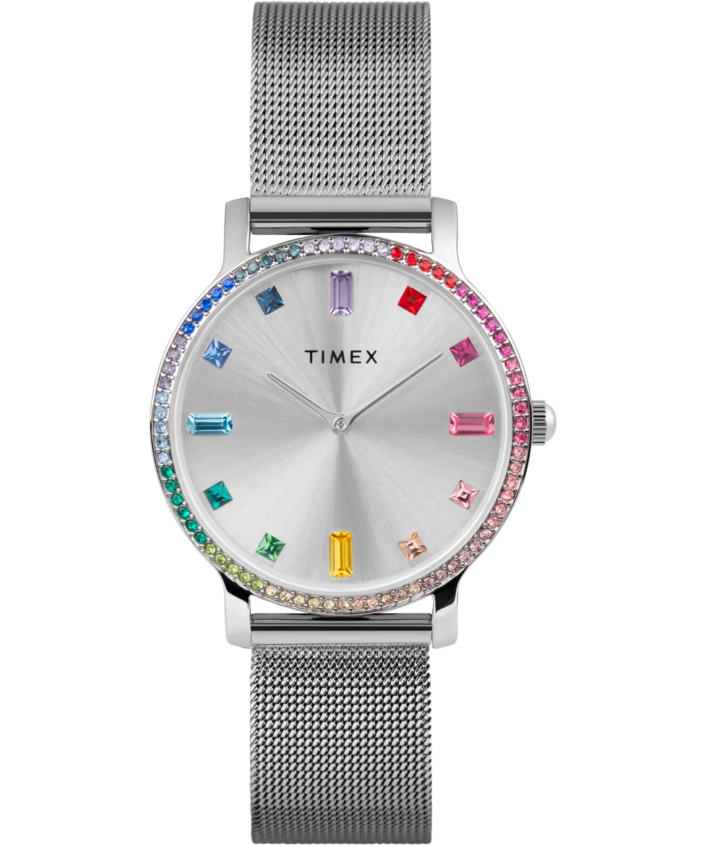 Timex Transcend 34mm Mesh Bracelet Watch TW2W19100VQ 34 mm kol saati