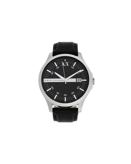 Armani Exchange Three-hand watch with leather strap AX2101 kol saati