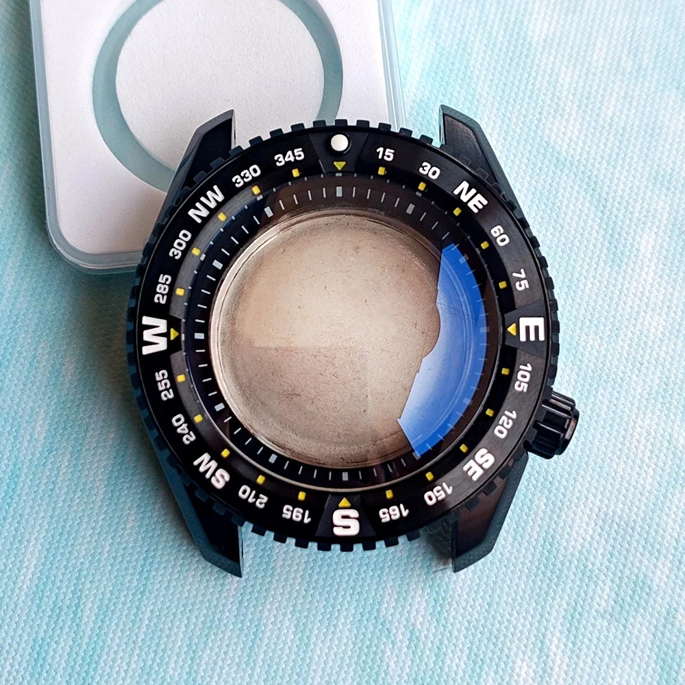 Tandorio Premium 44mm Diver Case Crown at 3.8 Land Overlord case NH35/34/36 ceramic bezel sapphire 5490382173027 44 mm kol saati