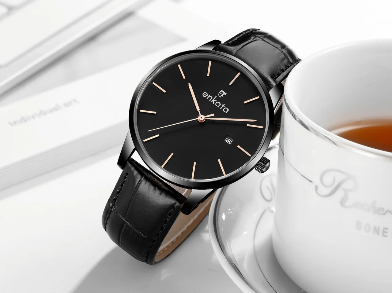 Enkatawatches Eris Dark Leather 40 mm kol saati