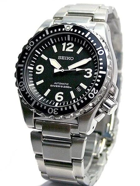 Seiko Automatic Black Dial 44mm Dive Watch with Robust Bracelet #SRP043K1 44 mm kol saati