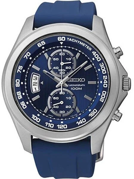 Seiko Quartz Chronograph with 60 Minute Timer and Tachymeter Scale #SNN261 kol saati