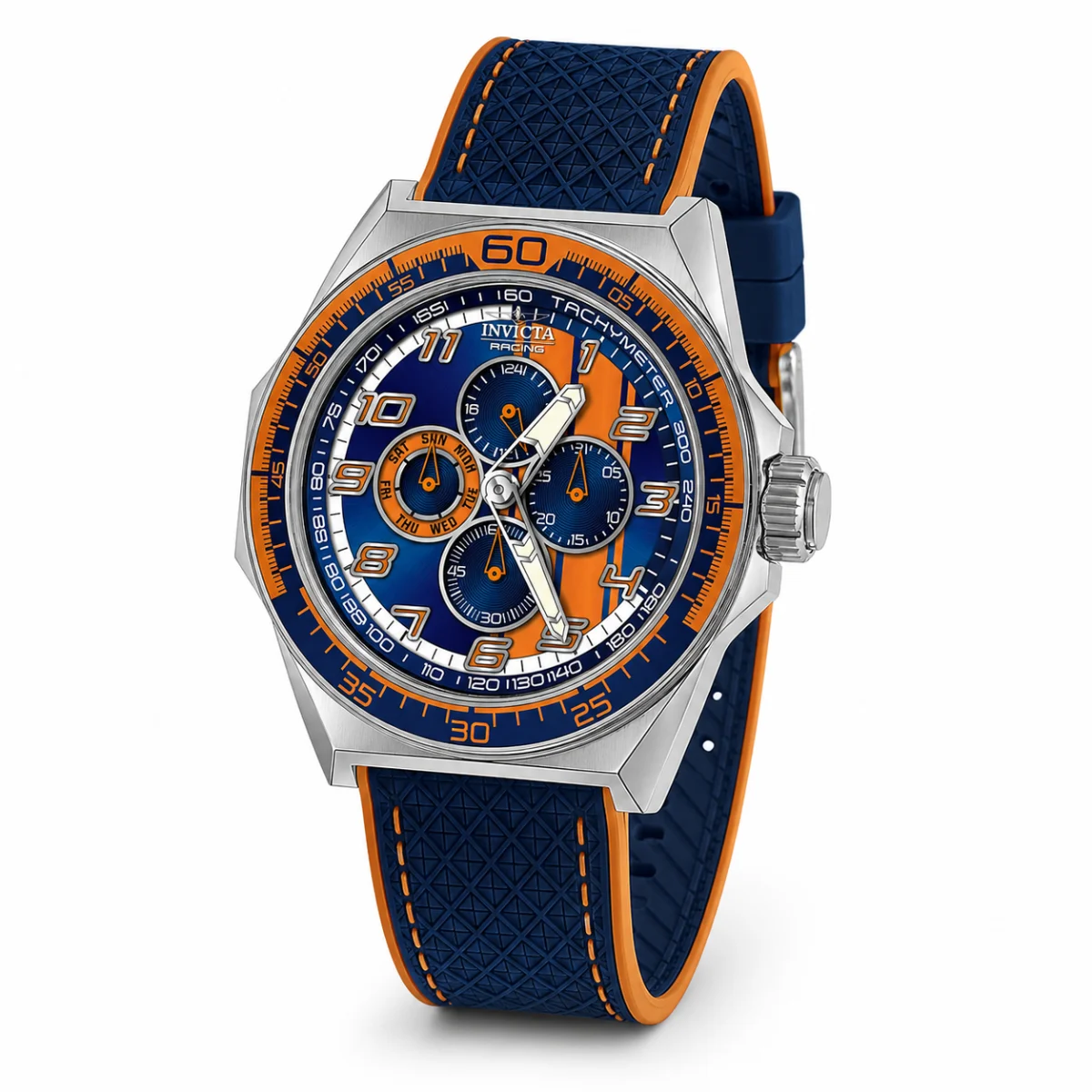 Invicta Racing Veloze Watch - 50mm, Orange, Blue (50045) 50 mm kol saati
