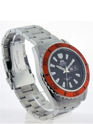Orient Scratch and Dent - Mako II 21-Jewel Automatic Dive Watch with Orange Bezel #CEM7500