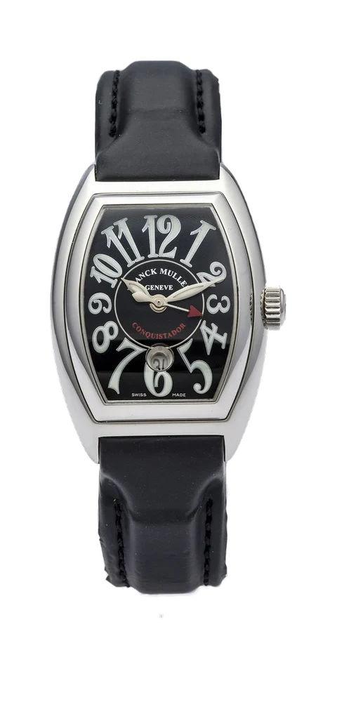 Franck Muller Lady'S Conquistador FRANCK MULLER LADY'S CONQUISTADOR REF. 8001 STEEL Fine, self-winding, stainless steel lady's wristwatch with date. kol saati