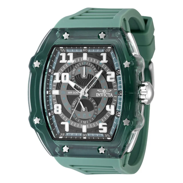 Invicta Racing Cyclone Watch - 48.5mm, Green (48445) kol saati