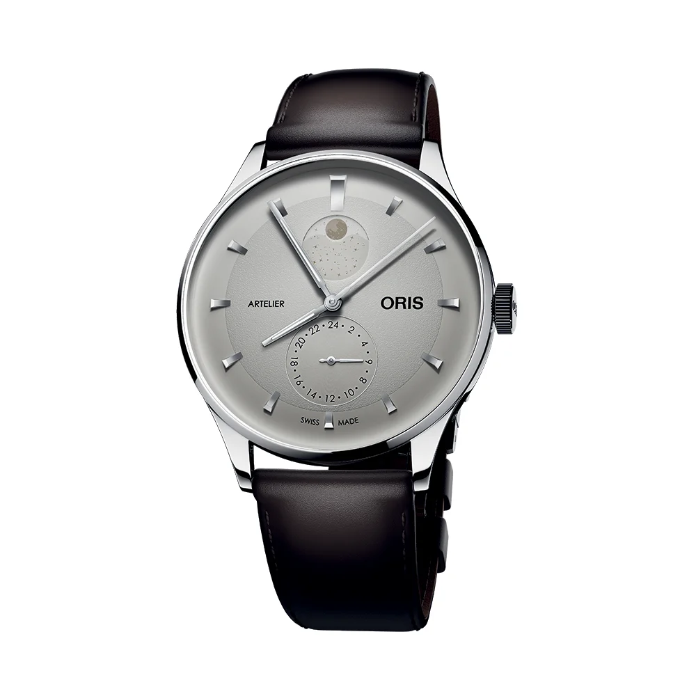 Oris Artelier Complication 39.5mm - Ivory on Leather Strap 782 7811 4051-07 6 20 17FC 39.5 mm kol saati