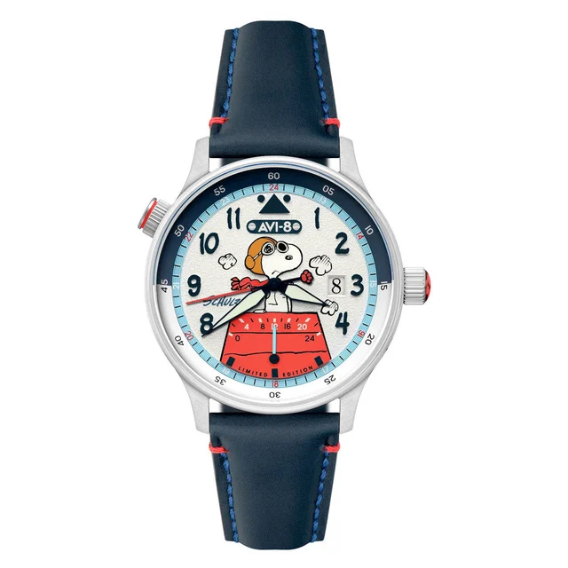AVI-8 Hawker Hurricane McKellar Dual Time Peanuts Aero Blue #AV-4151-02 kol saati