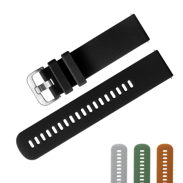 BERNY Silicone Fine Grid Watch Strap SC18-BKFGP-CSS kol saati