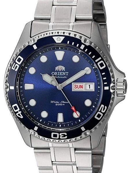Orient Customized Ray II Blue Dial Automatic Dive Watch #AA02005D Custom-AA02005D 41.5 mm kol saati
