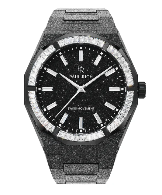 Paul Rich Frosted Star Dust II BlackMoissanitePR99II - Black Quartz kol saati