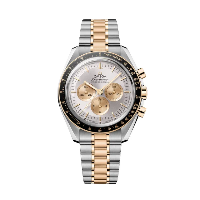 OMEGA Speedmaster Moonwatch Professional Steel Moonshine Gold 42mm ‑ Silver on Bracelet O3