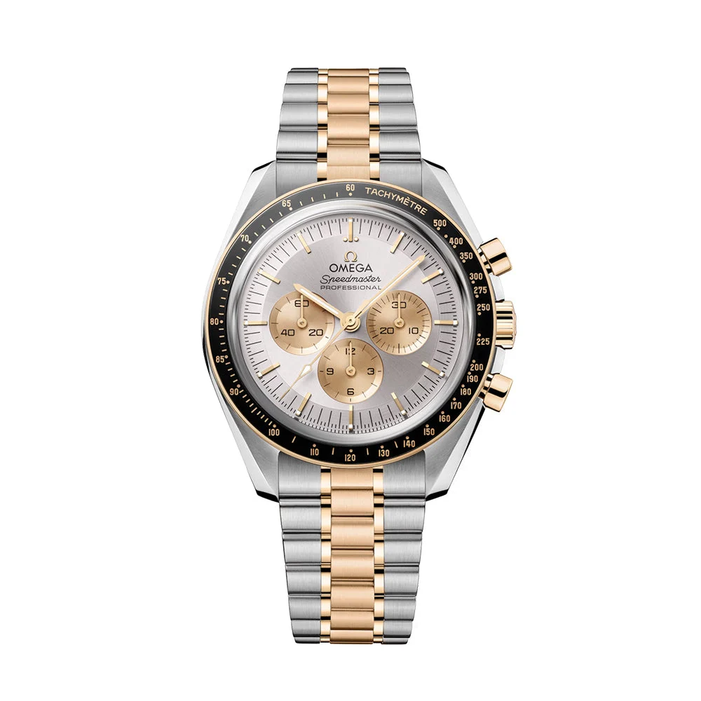 OMEGA Speedmaster Moonwatch Professional Steel Moonshine Gold 42mm ‑ Silver on Bracelet O31020425002001 42 mm kol saati