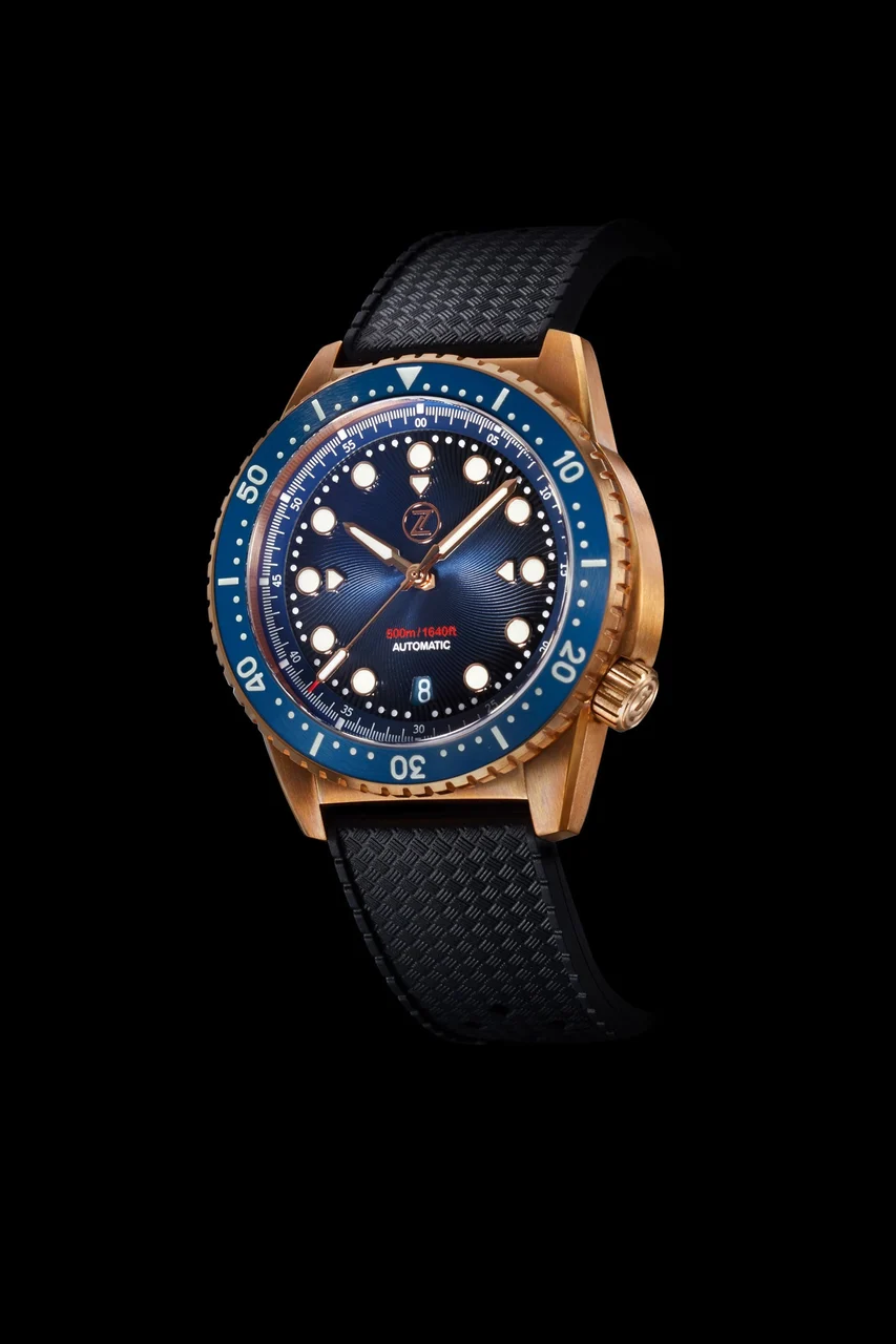 Zelos Mako V2 500m Diver Bronze Midnight Blue 20 mm kol saati