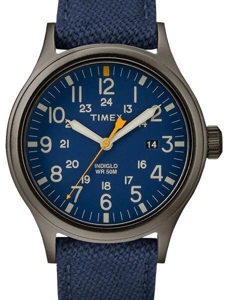 Timex Allied Quartz Watch with Blue Dial and INDIGLO Night-Light #TW2R46200VQ kol saati