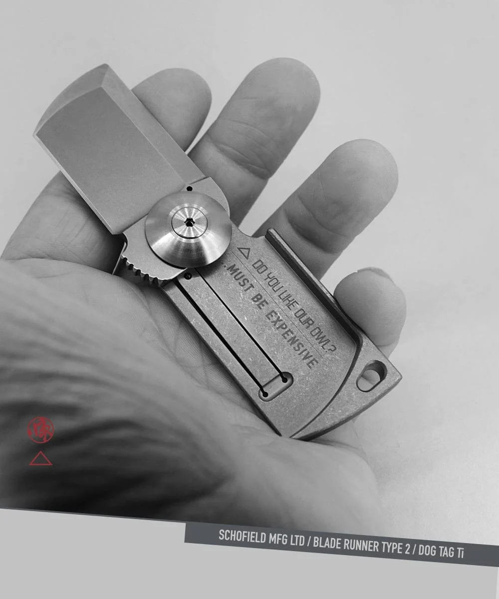 Schofieldwatchcompany Knife Dog Tag Ti BR Knife Dog Tag 41 mm kol saati