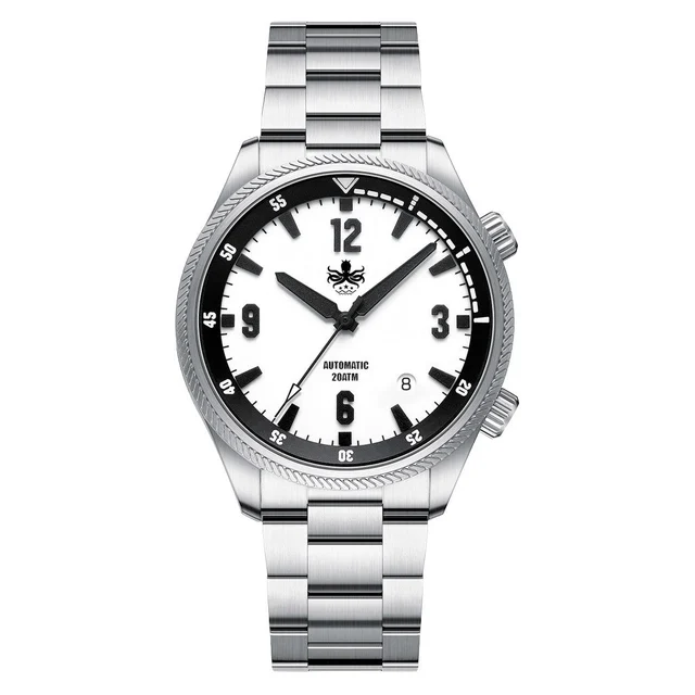 Phoibos Storm Corsair Automatic Diver with White Dial #PY063E kol saati