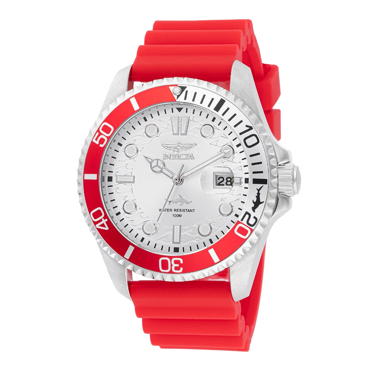 Invicta Pro Diver Shark Watch - 43mm. Red (47167) 43 mm kol saati