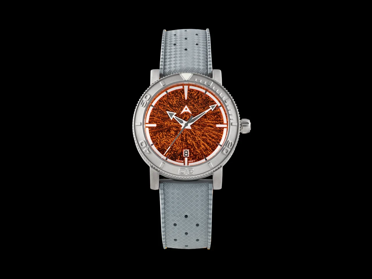 Aerotec Watches Aerotec Atlantic-The Minimalist Titanium Dive Watch - Orange 40 mm kol saati